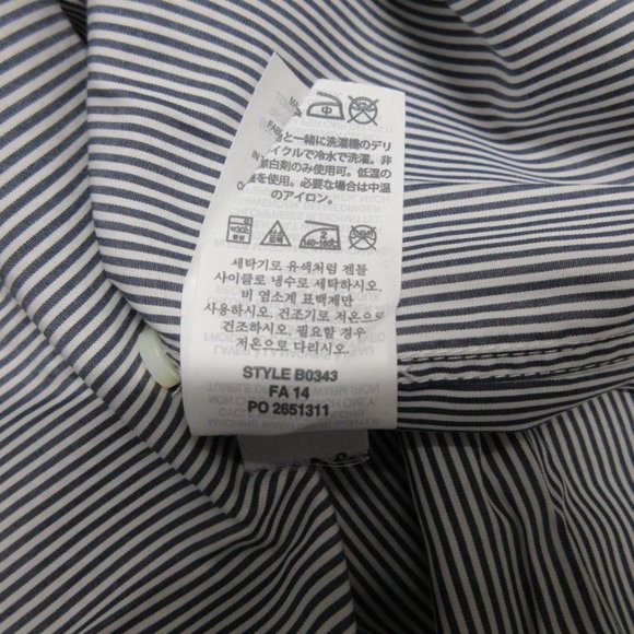 J. Crew pinstriped bib front popover tunic shirt - Picture 9 of 12